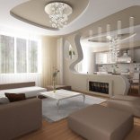 Особенности интерьера гостиной, совмещенной с кухней